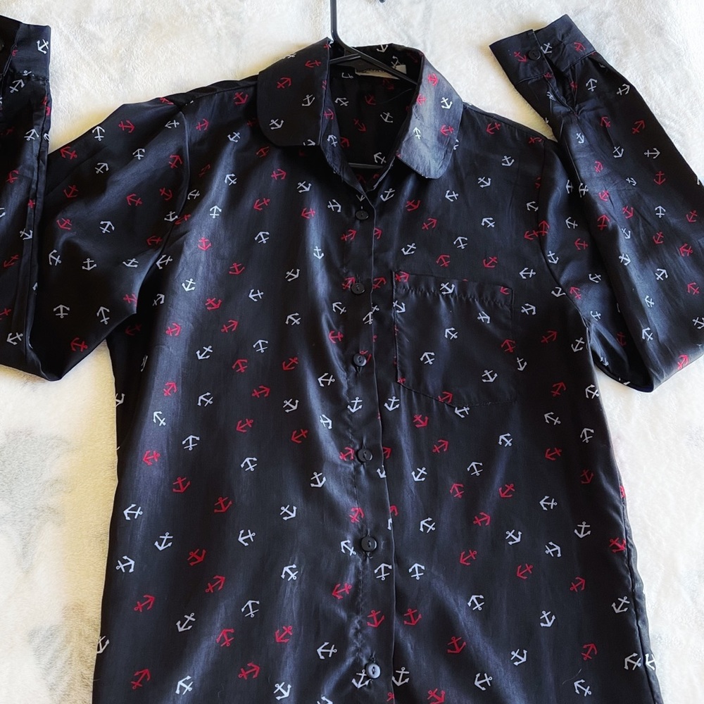Women silky long sleeve shirt with print